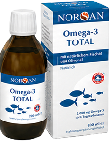 Norsan Omega-3 Total, Flasche und Verpackung